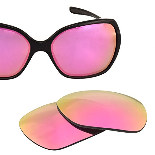 LenzFlip Replacement Lenses for Oakley OVERTIME - Gray Polarized w/ Bright Pink Mirror Lens