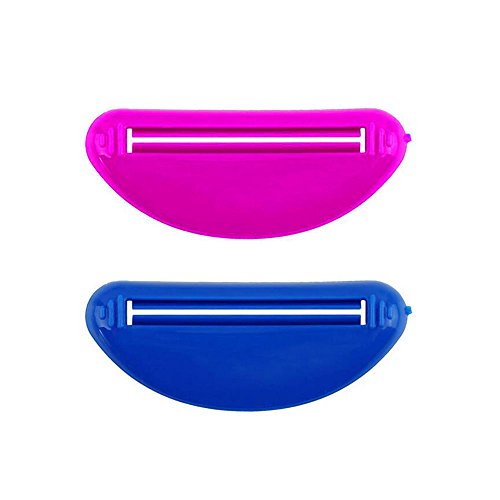 2 Pc Toothpaste Tube Squeezer Easy Plastic Dispenser Rolling Holder Bathroom New