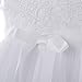 NIMBLE Baby Girls Baptism Delicate Embroideried Gown, White, Size 3-6 Months