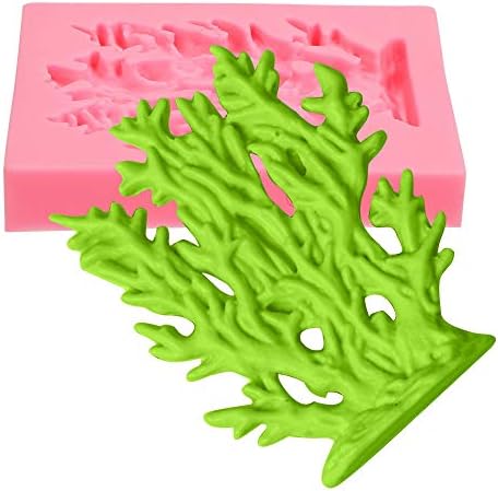 Food-Grade Kitchen Accessories Silicone Coral Mold for Fondant Cake Bread Jelly Chocolate Ice Pudding Cake Decorating Tools Cooking Tools Gumpaste Mold