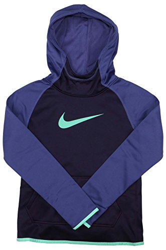 Nike Girl's Dri-Fit Thermal Pullover Hooded Sweatshirt Purple Teal 912987 524 (s)