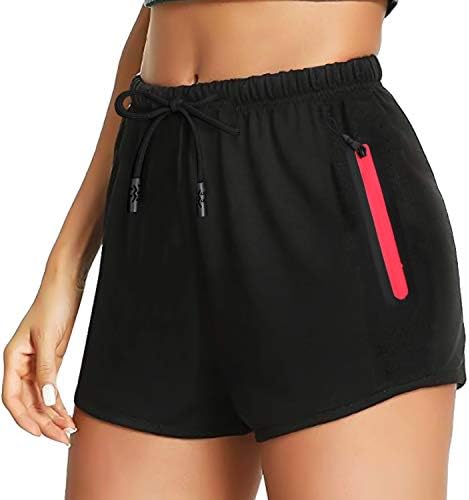 Bopika Running Short Quick Dry Athletic Short Cargo Short with Zipper Pockets