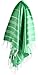 Cacala 100% Turkish Cotton Kitchen Tea Towels, Highly Absorbent Luxury Soft Quick Drying Dish Towel with Hanging Loop for Gym, Yoga, Bath, Sports, Cleaning and Kitchen (23 x 36), Green