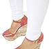 D&K Monarchy Women's Plus Size Seamless Full Length Thick Leggings, White, S/M (0-10)
