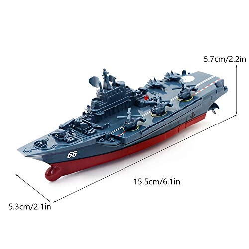 DBXMFZW Simulation Militär Fernbedienung Flugzeugträger Sommer Outdoor Wasser RC Boot Spielzeug USB Lade RC Fregatte RC… – Bild 6