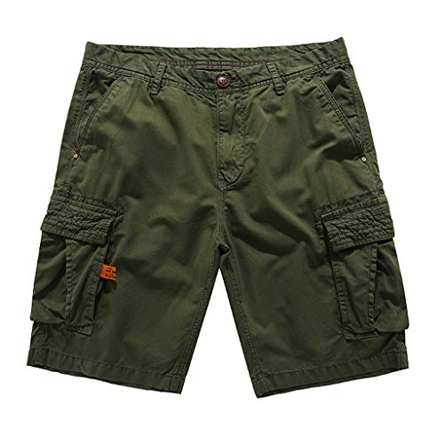 Men's Cargo Shorts Loose Casual Multi-Poshortset Classic Fit Short Army Green