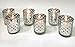 BD Crafts Silver Laser Cut Mercury Glass Votive Holder, Set of 12
