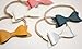 NEW to Amazon | Hey Hey Hooray Faux Leather Bow – Stretch Headbands for Baby & Toddler Girls, Set of 5 (Nylon Heandband)