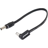 EBS DC1-18 Flat Power Cable - 18 Centimeter, Angled-Straight