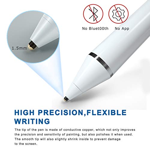 Stylus Pen for Touch Screens,ABsuper Rechargeable Active Electronic Pencil Compatible with iPad/ipad Pro/iPhone and Most Tablet with Anti-fouling Glove and Perfect for Writing,Drawing - Thumbnail 3