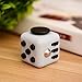 FidgetKool 1pcs Pressure Relief Fidget Toys Dice Cube Relieves Stress and Anxiety for Children and Adults Add and ADHD Toys Gifts Grey and Black