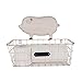 NIKKY HOME Shabby Chic Style Wall Mounted Wire Mesh Storage Rack Basket Decor, White Piggy