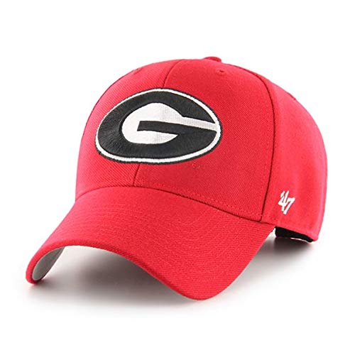 47 NCAA Georgia Bulldogs Mens MVP Wool Adjustable Hat MVP Wool Adjustable Hat, Red, One Size