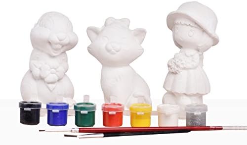 Coloring Activity Kit for Kids 3D Statues - Pack of 3