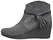 crocs Women's Leigh Suede Mix Wedge Bootie Ankle, Slate Grey, 8 M US