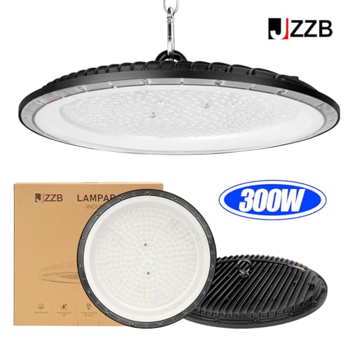Lámpara LED Industrial UFO de Alta Bahía, 300W, Iluminación Comercial, Lámpara De Techo Jzzb LED 6500k Blanca Plafón