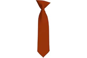 Romario Manzini Solid Color Boy's 11" Clip On Tie Age 3 to 6 Years Old
