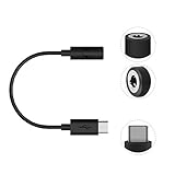 Motorola Moto Z Droid, Z Force Droid, Z Play Droid, Moto Z2 Force, Xiaomi Mi6 Headset, Haoos Connector USB-C to 3.5mm Audio Cord Headphone Stereo Aux Cable Microphone Female Adapter (Type C to Audio)