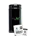 ultravioLeaf 500 ml (17 fl oz) Premium Coffee & Herb Storage Container | Airtight Smell Proof Black Ultraviolet Glass Screw Top Jar Canister | Best for Coffee, Tea, Herbs, Spices, or Dried Goods