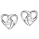 Mints Sterling Sliver Heart Earrings Stud Twisted Knot Jewelry for Women