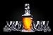 Whiskey Decanter Set for Men with 4 Glasses and 9 Cooling Whisky Stones, Bourbon, Rum, Scotch, Crystal Clear Decanter Sets - Whiskey Gifts for Men Dad Him