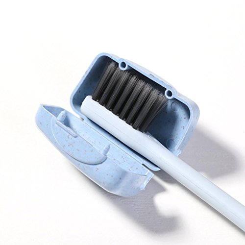 Yeefant 4 PCS Set Portable Travel Toothbrush Cover Wash Brush Cap Case Box|Keep Your Toothbrush Cleaning and Dry(Random Color)