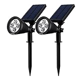 Litom Solar Spotlights Adjustable 4 LED Outdoor Landscape Solar Lights Waterproof Security Lighting