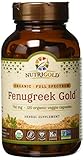 Organic Fenugreek GOLD - 750 mg, 120 Vegetarian Capsules (GMO-free, Preservative-free, Allergen-free Organic Fenugreek Seed Powder in Veg. Capsules for Breastfeeding)