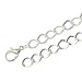 HOUSWEETY 12pcs Silver Plated Lobster Clasp Link Chain Bracelet 20cm(7-7/8