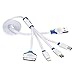 Vastar 3.3 Feet Lengthened Premium Quality 4 in 1 Multiple USB Charging Cable Adapter Connector with Micro USB/Mini USB Ports for iPhone 6, 5, 4, iPad, Galaxy S4, S5,Nexus 5 and More Phone, Tablet