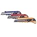 Pro Quality Utility Knife Box Cutter Set (3 Pack) - Heavy Duty Industrial Strength Cutters - Retractable Razor Blades