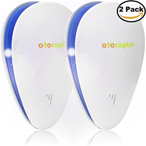 NEW Ultrasonic Pest Repeller Otoraptor 2 Pack - Electronic Pest Control Plug In - Non Toxic Indoor Repellent for Insects, Ants, Mice, Roaches, Bugs, Mosquito, Spider - Human &amp; Pet Safe - 2018 UPGRADED
