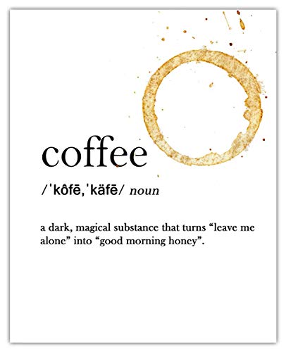 Coffee Definition Typography Wall Art Print 8x10 Unframed Picture For Home Office Dorm Bedroom Decor Great Gift Idea Under 15 Pricepulse