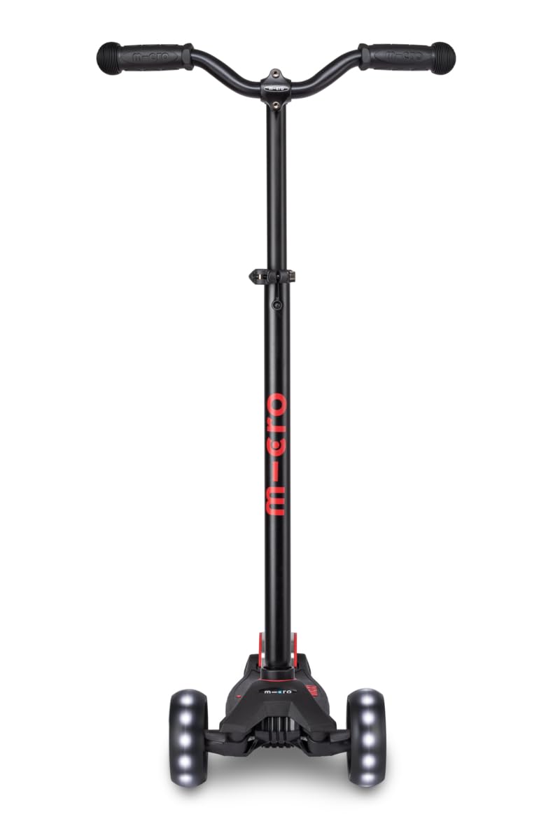 Micro Kickboard - Maxi Deluxe Pro LED Kick Scooter - Smooth-Gliding, 3-Wheeled, Light-Up Wheels, Lean-to-Steer Design with Fat, Stable Wheels and Chopper-Style Handlebars for Ages 5-12