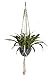Newcomdigi Macrame Plant Hanger Indoor Outdoor Hanging Planter Basket Cotton Rope 4 Legs 40 Inch