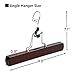 JS HANGER Skirt Hangers Non-Slip Wooden Collection Slack hangers, Walnut Finish, 10-Pack
