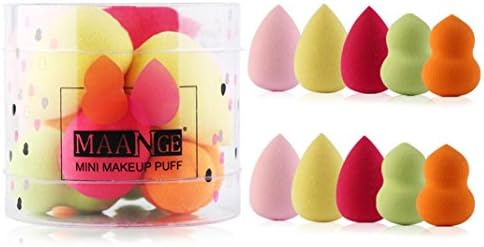 Imoo 10 Pieces Makeup Blender Beauty Sponge set Foundation Blending Sponge, Flawless for Liquid, Creams and Powders, Multicolor Makeup Sponges (B)