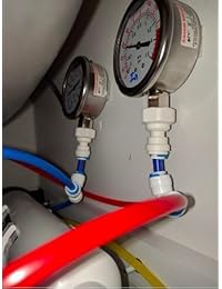 puresec 2018 líquido de glicerina Ro agua medidor de presión metro con 1 4 inch rápido accesorios