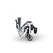 MINU Stroller - Jordan (Charcoal Melange/Silver/Black Leather)