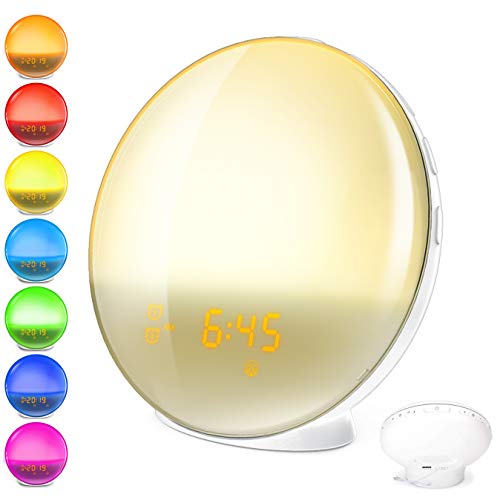 Smart WakeUp Light, Alarm Clock 8 Colored Sunrise Simulation & Sleep
