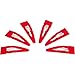 Elegant RED 6 Ribbon Clips Gift Set - Grippingly Classy Snap Clip for Girls and Women - Best for Silky, Fine, Thin or Thick Hair - Holds Style Without Tearing or Pulling
