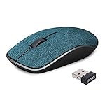 RAPOO 2.4G Wireless Mouse Fabric Portable Mobile Optical Mice with Nano USB Receiver for Notebook,PC, Laptop, Tablet, Computer, and Mac, Reach 33ft,Less Noise,1000 DPI Level,12 Months Battery Life
