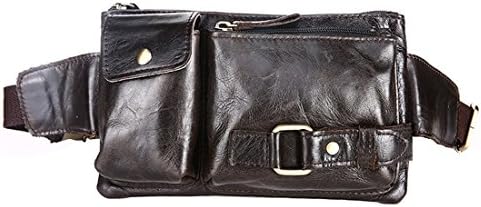 Mayshe Unisex Retro Genuine Leather Waist Backpack Phone Holder Fanny Sling Bag Bum Bag Green