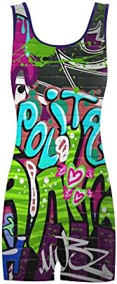 Women's Graffiti Pop Art BoyLeg One Piece Swimsuit Swimwear Tankini
