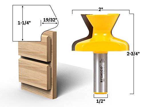 Yonico 13929 Cabinet Door Lip Router Bit - 1-1/4-1/2 Shank