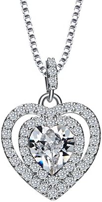 Xingzou April Birthstone Pendant Necklace for Sister, Diamond Crystals, Party Christmas Birthday Gifts