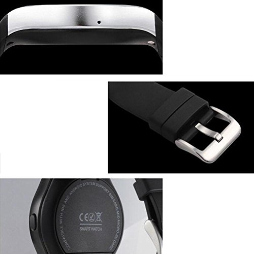 L@YC New Intelligent Circular Screen Watch Support SIM Card TF Card Waterproof Heart Rate Monitoring Smart Watch, Gold