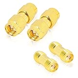 Nisaea SMA Kit Antenna Cable Connector SMA Male to Male SMA Female to Female RF Coax Adapter Pack of 4