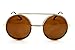 V137-vp Flip up Round Metal Sunglasses (Sdd Gold-brown)