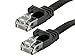 Monoprice Cat5e 1ft Black Flat Patch Cable UTP 30AWG 350MHz Pure Bare Copper Snagless RJ45 Flexboot Series Ethernet Cable